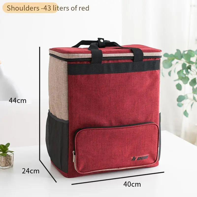 Wholesale Custom Logo 43L Preimum Insulated Cooler Picnic Lunch Bag Large Capacity Thermos Cooler Bag Backpack