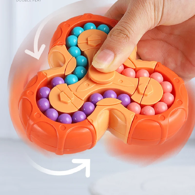 Wholesale Unique puzzle Finger Spinners Toys Cube Rotating Magic colorful Bean cube toy for children
