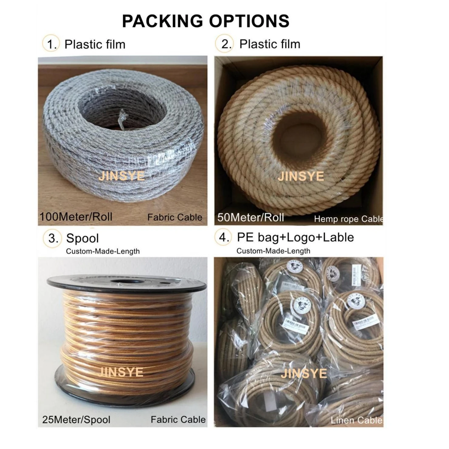 2*0.75mm CE VDE listed Light or Dark Brown Fabric Round Cotton Cable