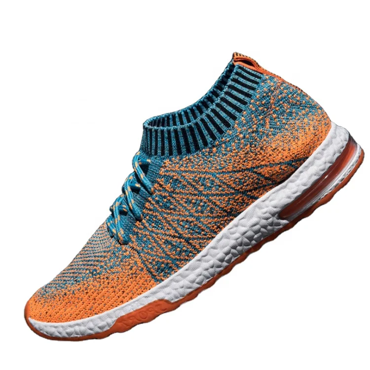 
New fashion flynit cushion running sneakers women breathable human race flynit canvas men sport shoes 
