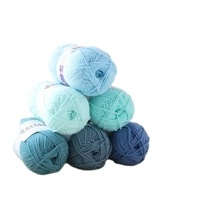 Multiple Color Wholesale Hot Sale Soft Acrylic Worsted Knitting Baby Yarn Thick Milk Cotton Yarns