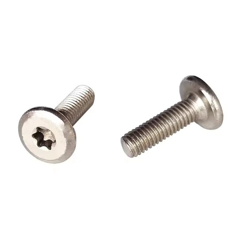 Factory wholesale 304 stainless steel centimeter six-petal plum ultra-thin ultra-low flat crystal round head bolts and screws