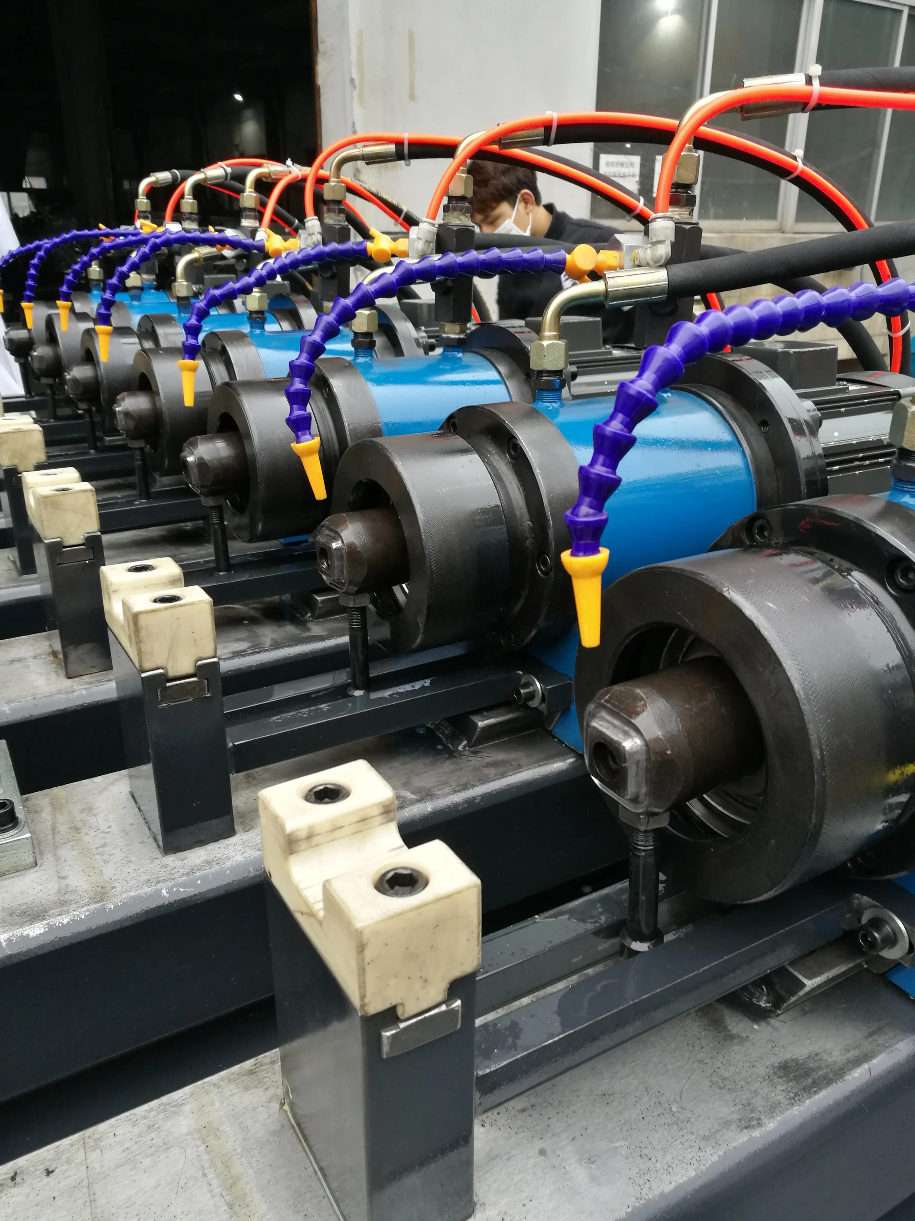 Industrial Climbing Straight Wall Ladder Making Machine with tube riveting