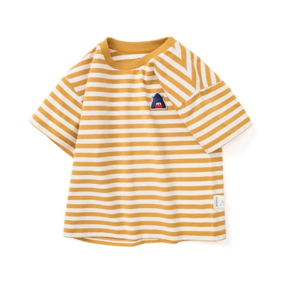 
2020 Latest 100% cotton Baby Boy short sleeve Striped shirt 