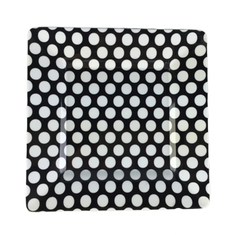 Custom printed wholesale price melamine cheap square plastic plates