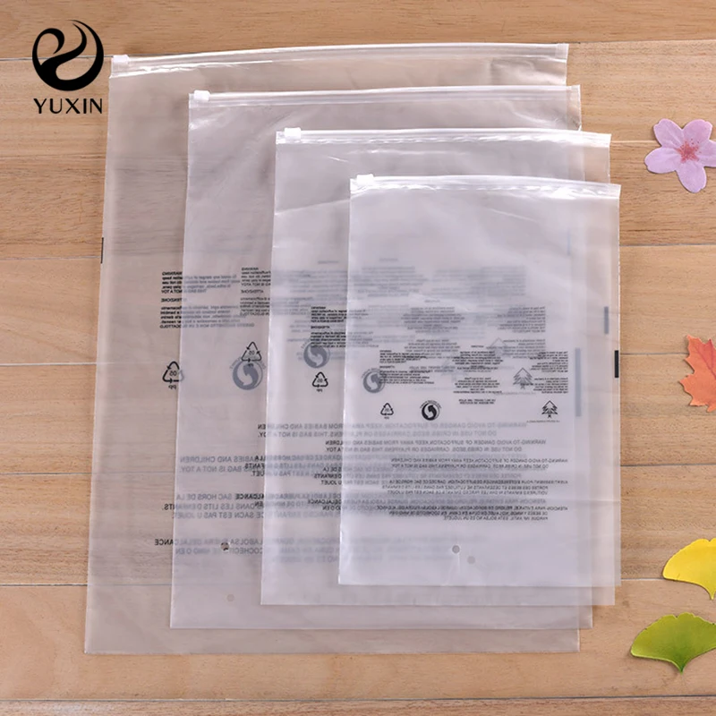 Manufacturer wholesale Zipper bag spot transparent packaging bags frosted bags