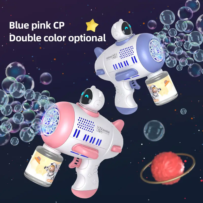 Astronaut Space Bubble Machine LED Bubble Blaster for Toddlers Leak Proof Design Bubble Blower for Parties Birthday