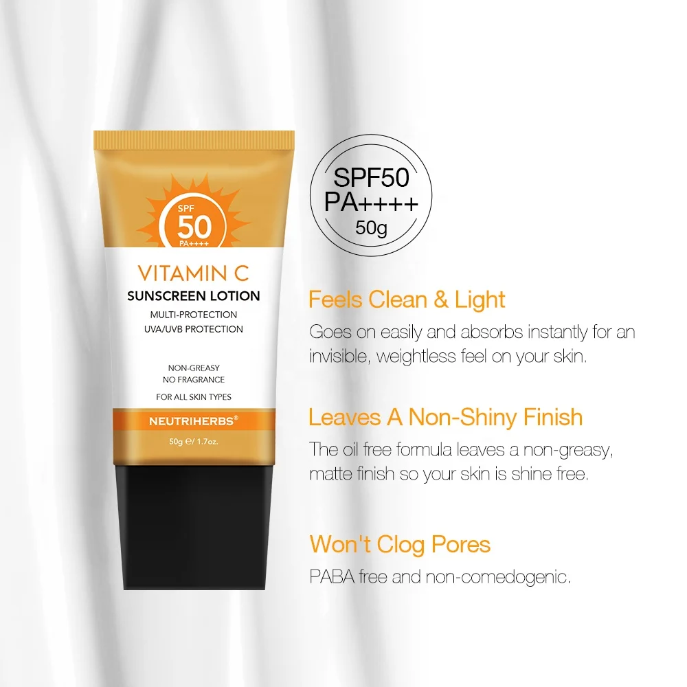 Wholesale UVA UVB Protector Long Lasting Face SPF 50 Facial Vegan Sun Cream Sunscreen