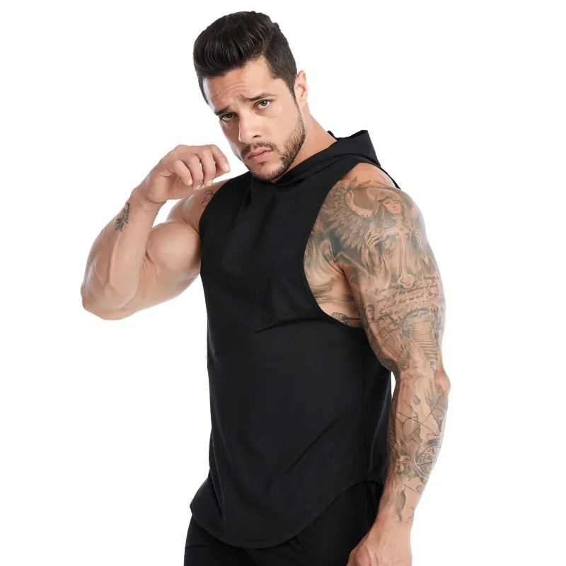High quality mesh fabric top tank gym gym vest gym wear vest with heand