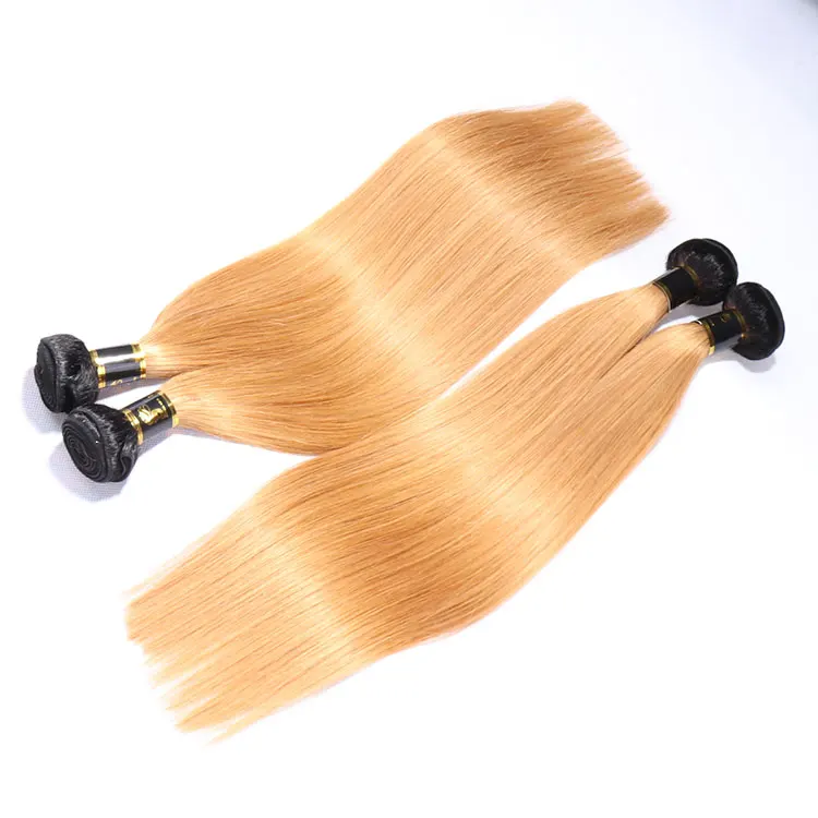 Aosun Grade 10a Highlight Color 1kg Ombre Blonde Brazilian Hair, Raw Bluk Virgin Hair, Permed 27/613# Color Hair Extension