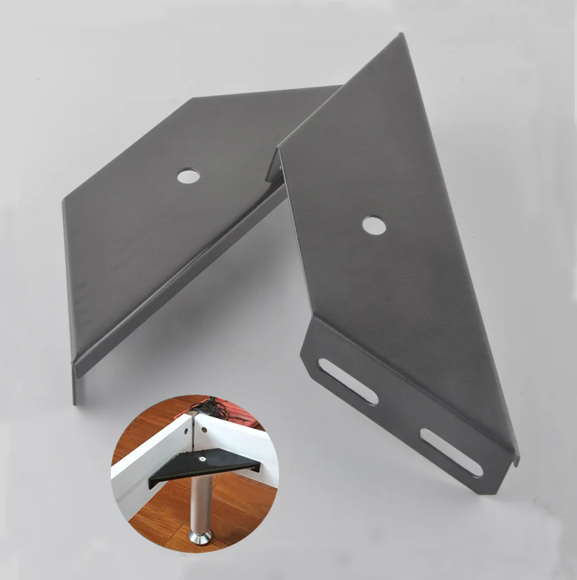 Hardware factory OEM powader coating triangle bed corner bracket component