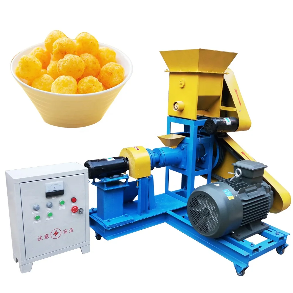 Rice And Maize Snack Chips Machines Automatic Puffed Snack Food Machine Extruder And Dryer For Sale