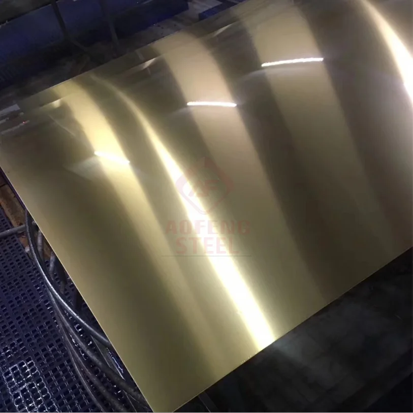 Ss 304 Plates Gold Color Metal Stainless Steel Sheet Jewelry Mirror For Ceiling Decoration