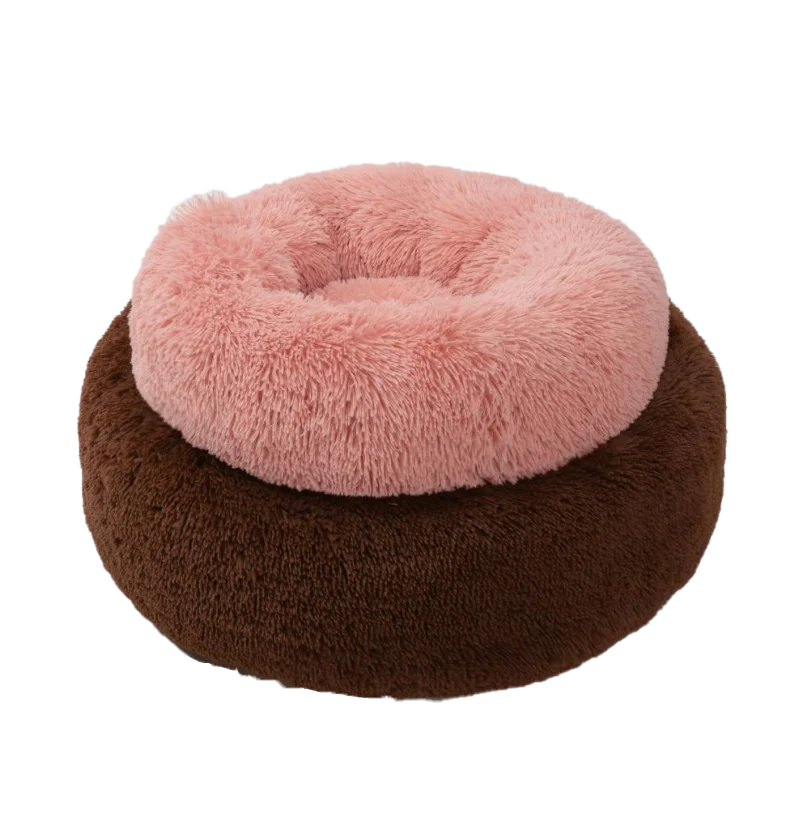 2021 оптовая продажа, ультра пользовательский роскошный мягкий плюшевый теплый круглый пончик, моющаяся подушка для собаки, диван, кровать для кошки, кровати для питомца