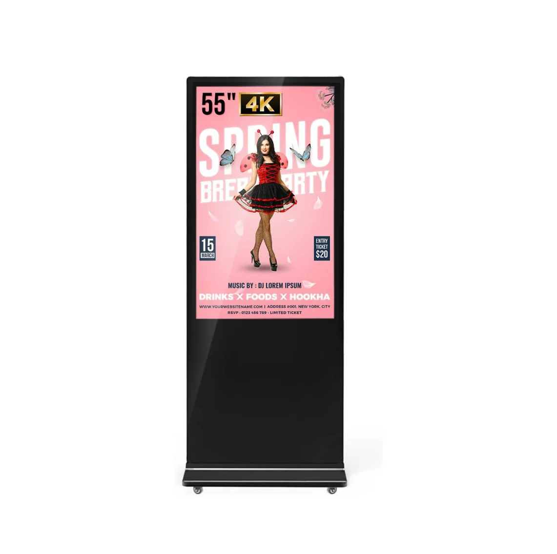 Wellvision 55 дюймов сенсорный экран LCD digital signage рекламная машина
