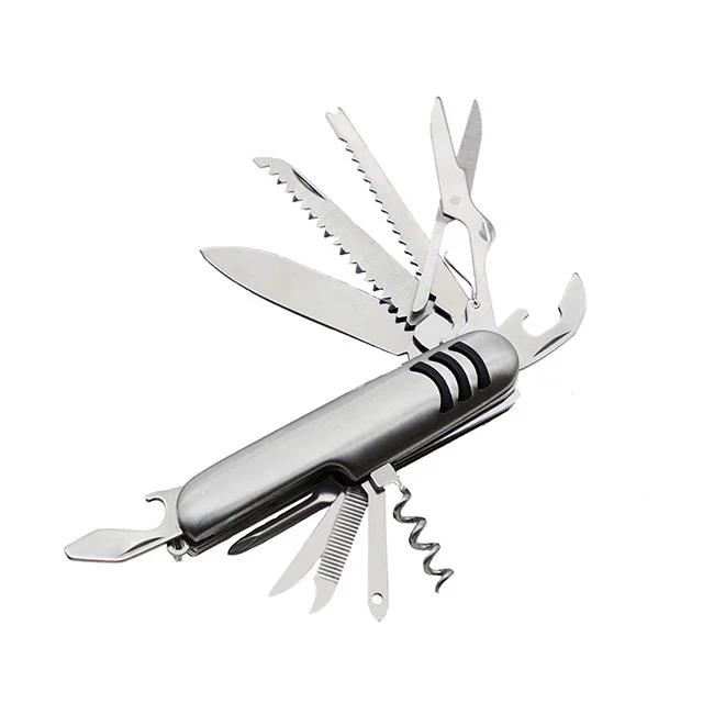 Stainless Steel Utility Knife Muti Purpose Tool Keychain Folding Pocket Knife