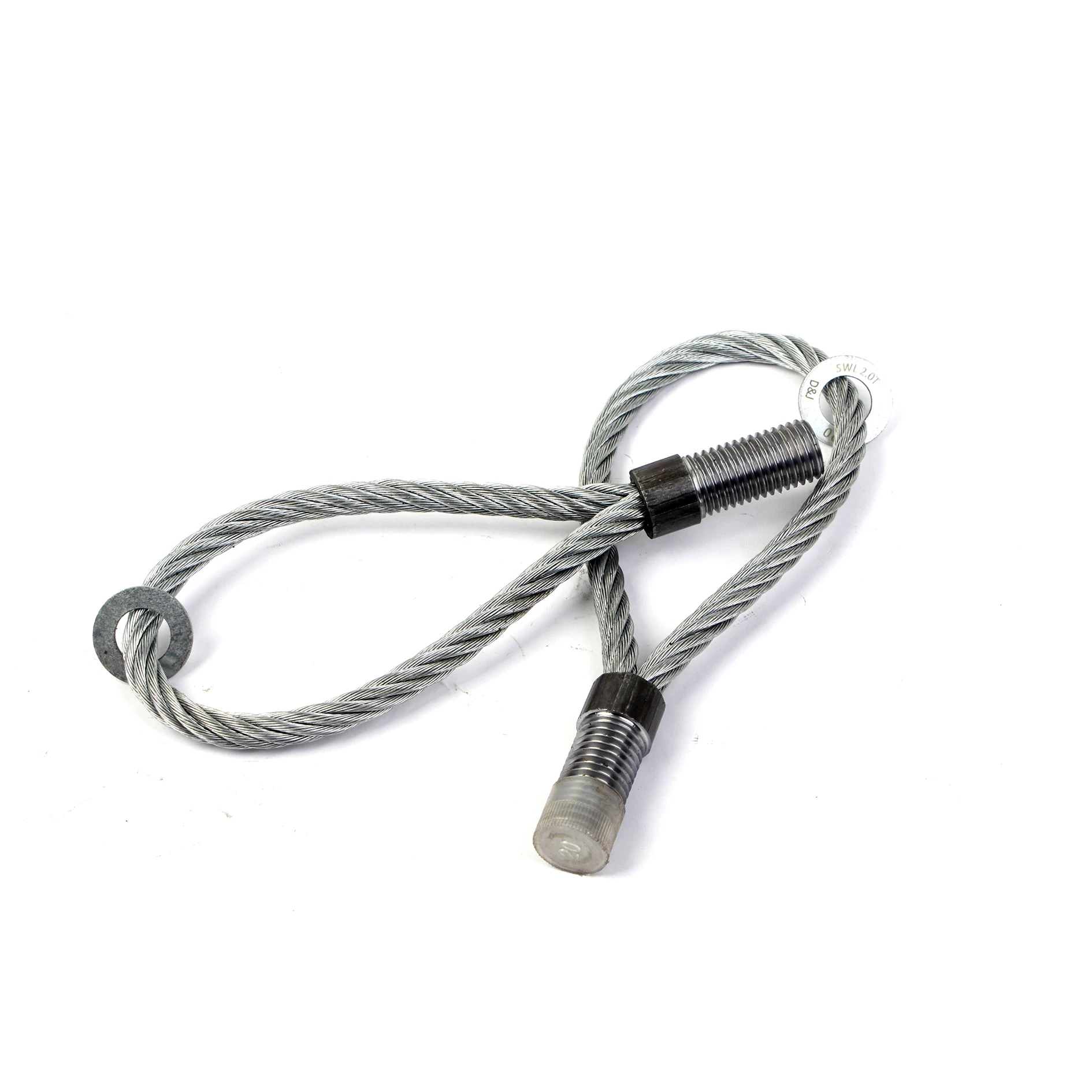 Safe Precast Concrete Accessories Threaded Lifting Device Wire Rope Lifting Loops For Threaded Anchor