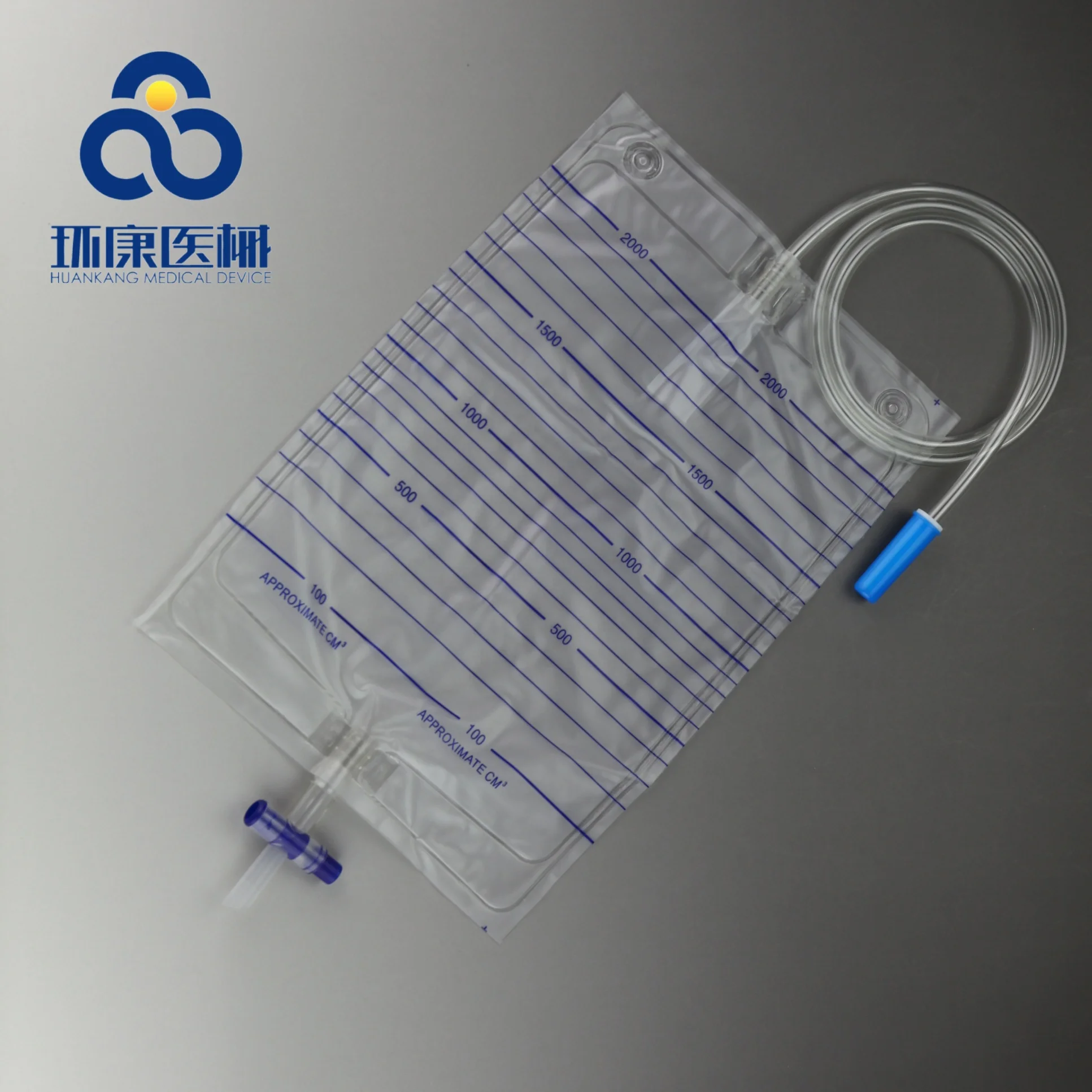 China manufacture high quality portable 2000ml urine collection bag