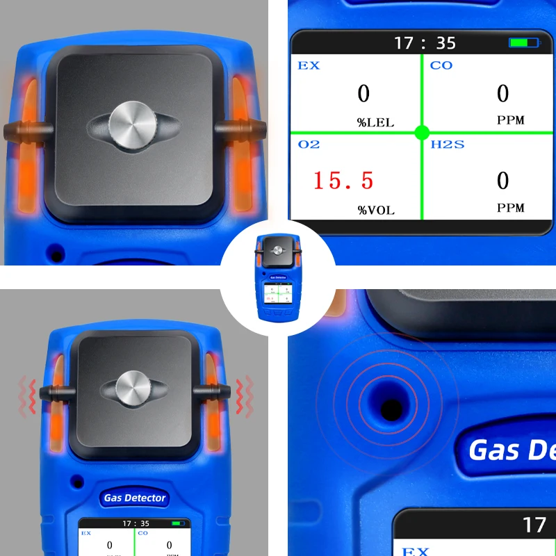 Gas Meter for CO2 CO O2 CH4 and H2S Gas Multi-gas Monitor,Make sure your family and house is protected
