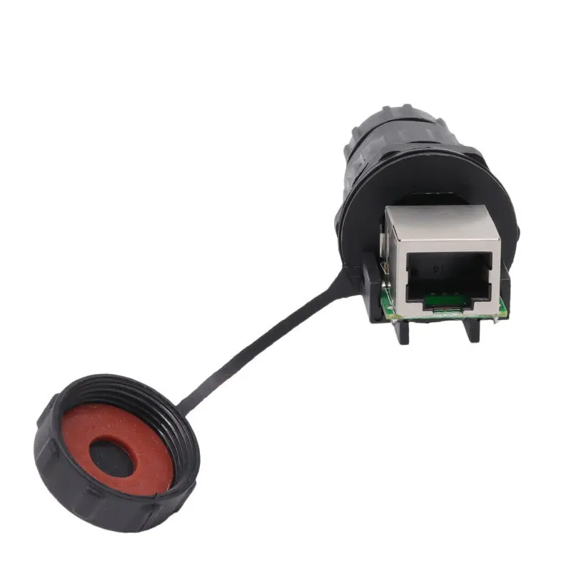 monitoring Information source network output waterproof connector Type 6 joint RJ45 female socket