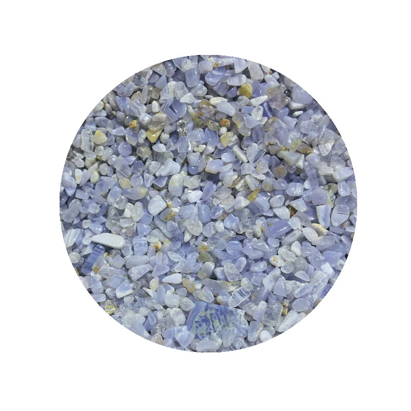 
Wholesale Natural Polished Blue Lace Agate Crystal Small Size Blue Chalcedony Gravel For Sale 