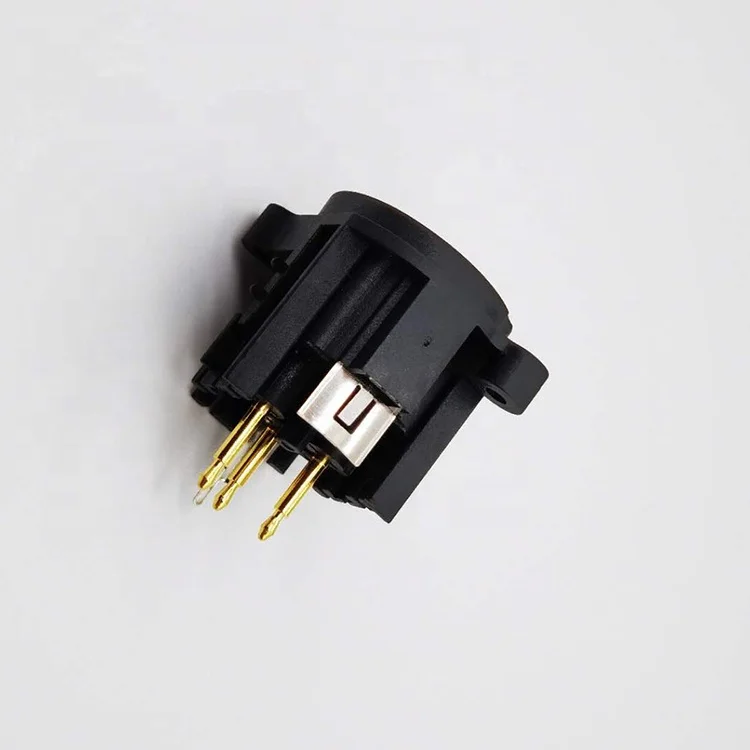  XLR Мужской Женский медный Золотой 3-контактный разъем для монтажа в
