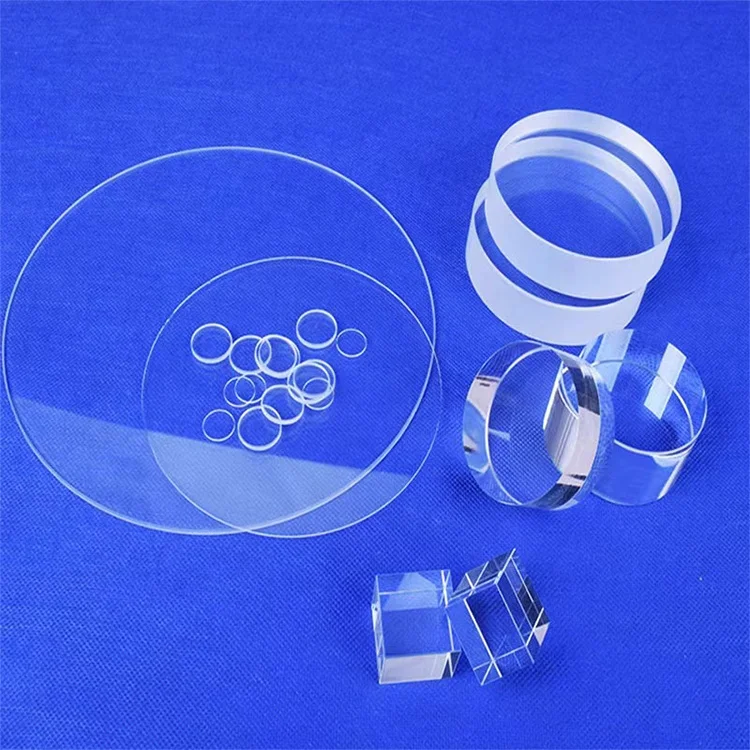 3mm Thick 60mm Diameter Clear Round Shape Optical Fused Silica Windows Quartz Glass