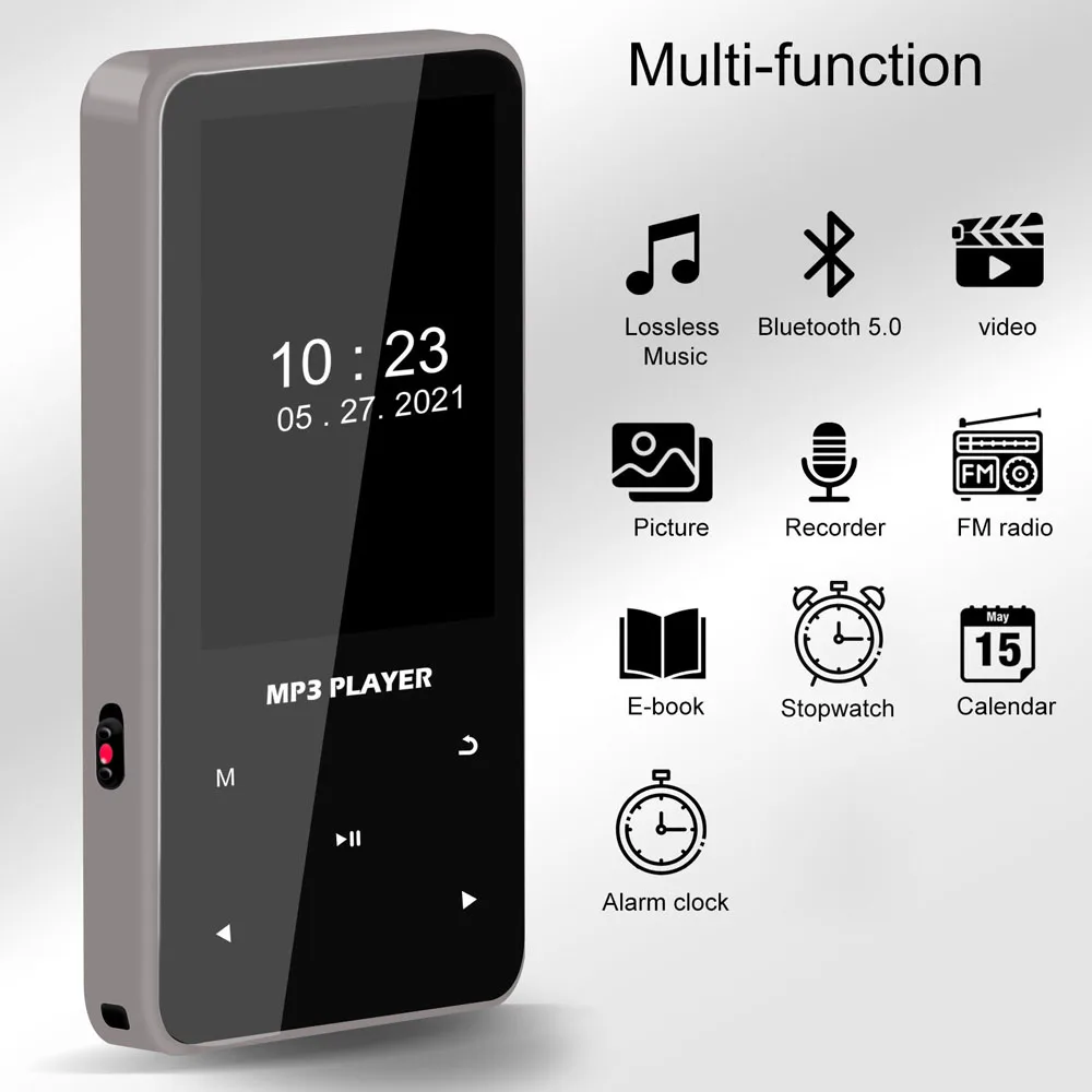 Aomago MB06 Wholesale Mini Clip Music Player 32GB USB MP3 Player for Students with TF Card Support and Built-in Speaker