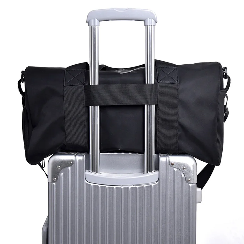 Fashion designer outdoor weekend large travel duffel bags ladies luxury gym sport duffle bag with shoe compartment sport