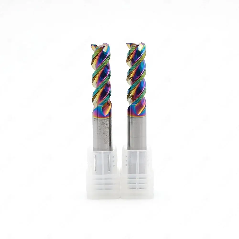 DLC U-Type CNC Cutting Tools Corner Radius End Mill with 3 Flute for Machining Aluminum