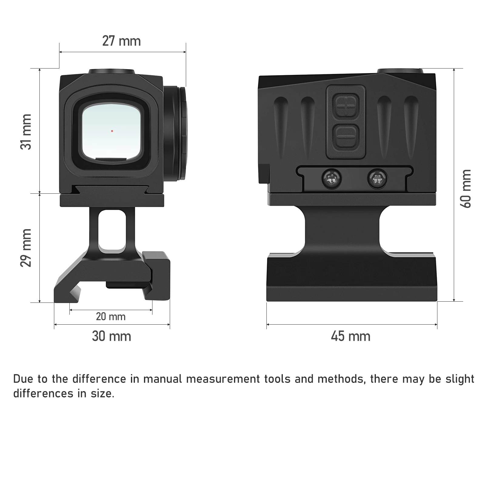 Shake awake red dot sight Illuminated OEM Reflex Sight Waterproof Shockproof Holographic Sight with Two Mount