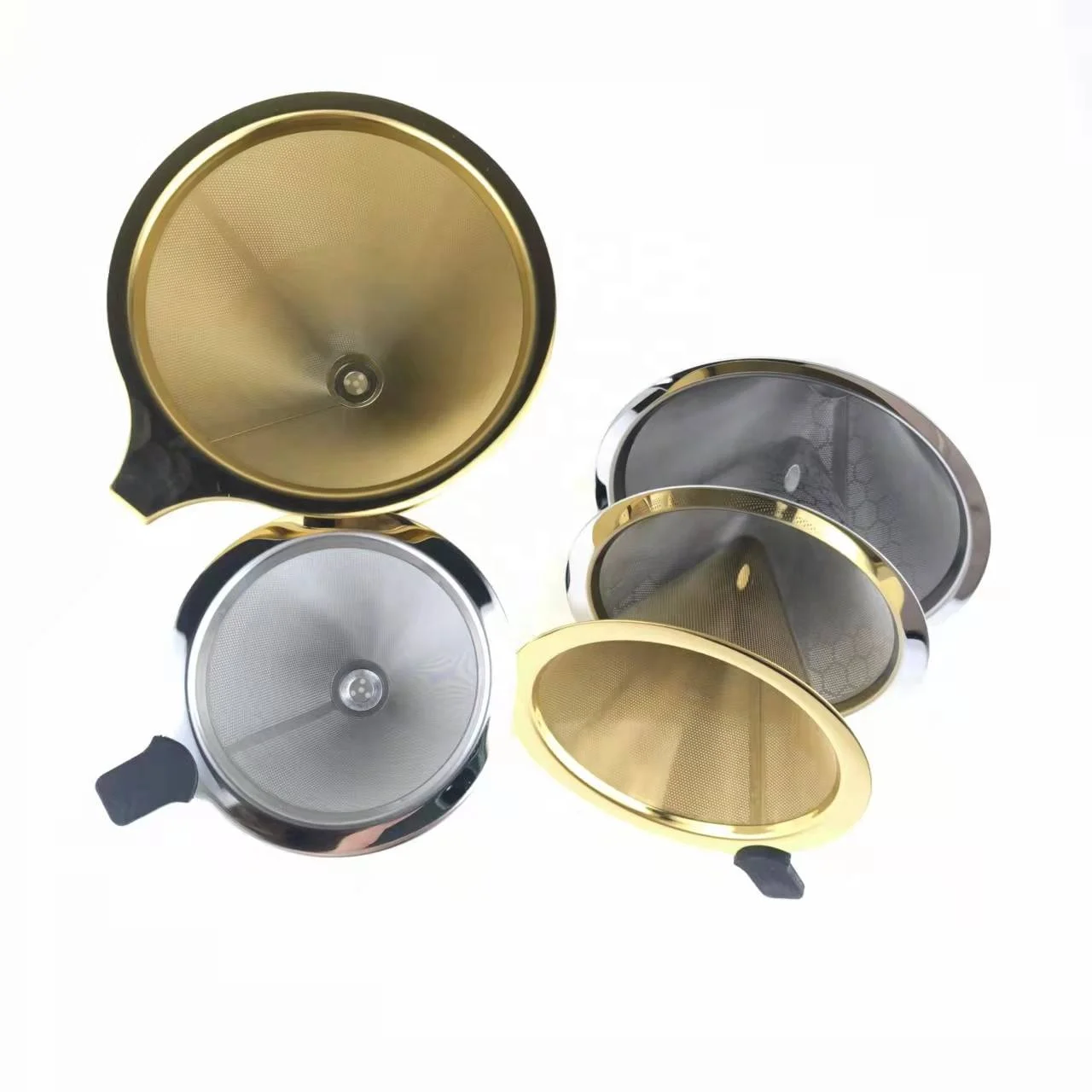 Stainless Steel Coffee Filter drip basket with Cup Stand