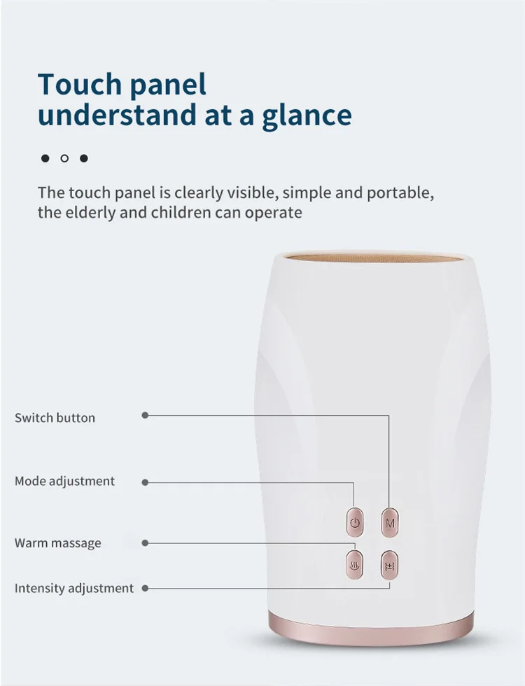 Беспроводной Электрический мини-ремешок для рук устройство пальцевой терапии массажер с подогревом