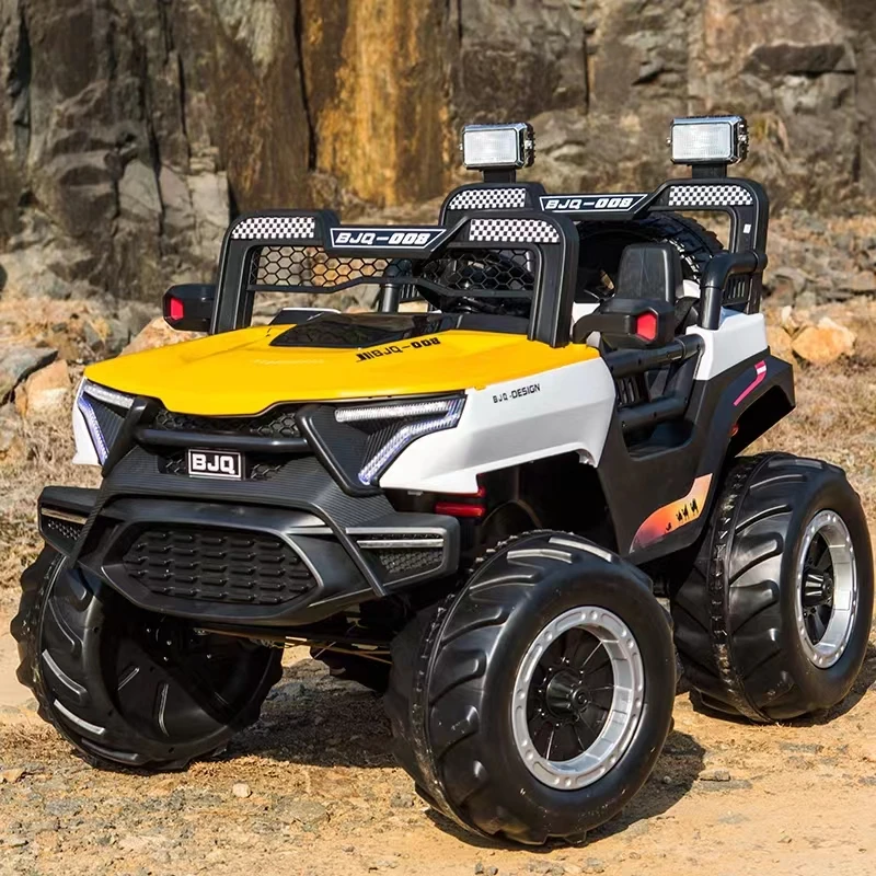 Hot sale Large two-person electric cross-country vehicle for children can be remotely operated with cool lights and double doors