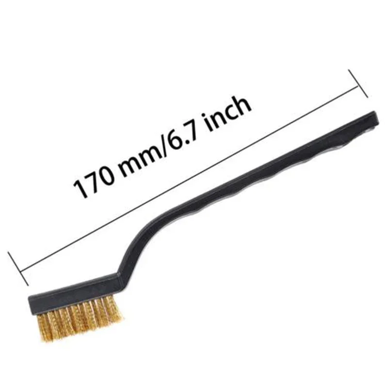6/12PCS 7inch Steel Brass Wire Brush Paint Rust Remover for Industrial Devices/Inner Polishing Cleaning Brush