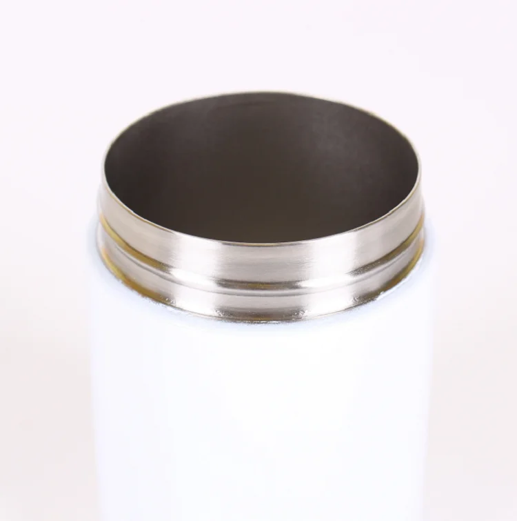 Reusable 12oz vacuum insulated keep cold cancooler white blank for sublimation stainless steel can cooler