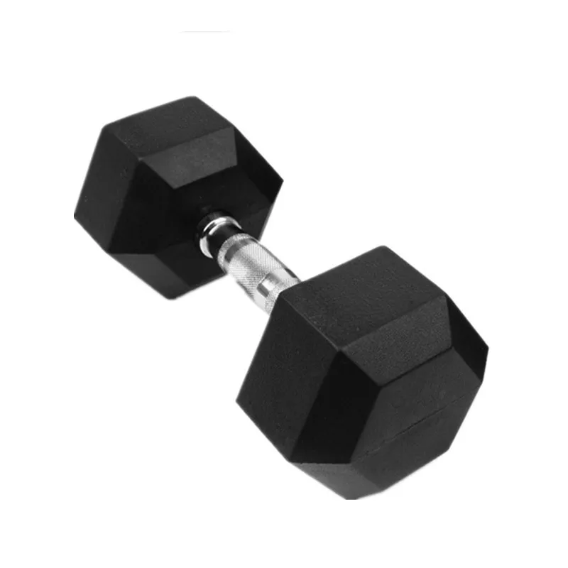 SENDROAD Wholesale Gym Equipment Rubber Hex dumbbell Power Training Equipment Rubber Hex Dumbbell Set