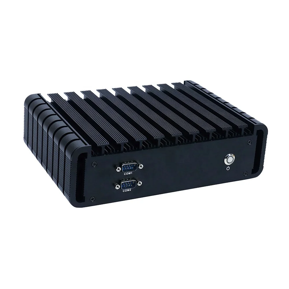 3855U Fanless Compact Industrial PC With 4 POE Multi Lan GPIO 4G SIM WiFi Rugged Mini ITX PC 9V-36V Win10 For Bus