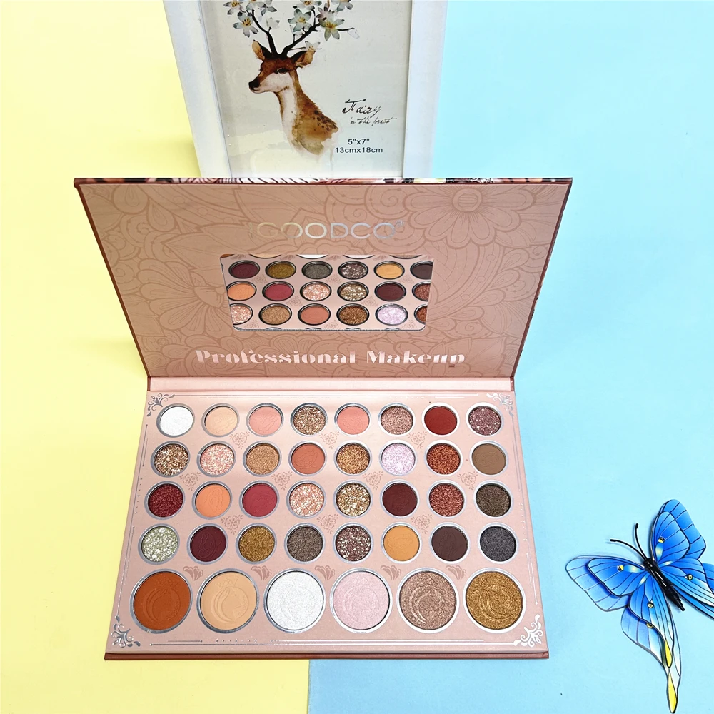 Top Selling High Pigmented Vegan Waterproof Longwearing Multi Colors Eyeshadow Palette Nude