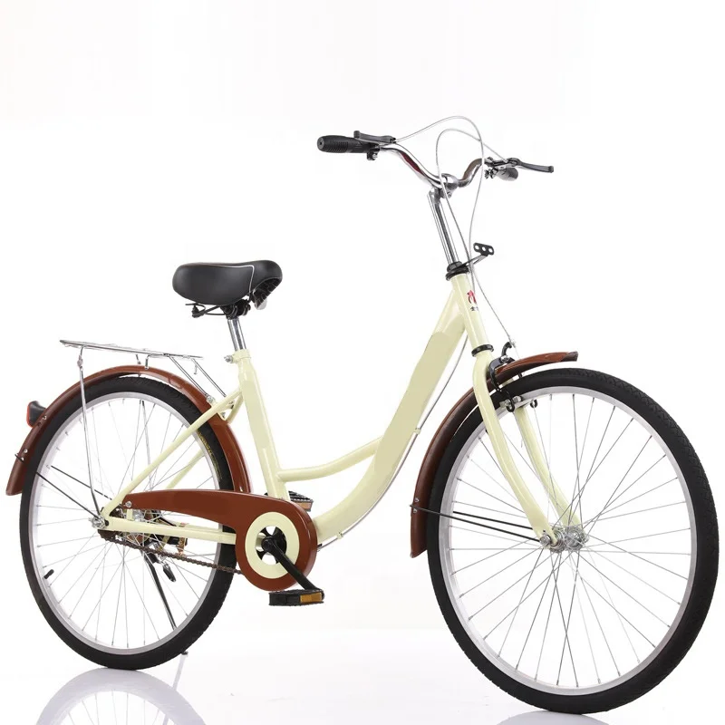 China Green Urban Tour Wheels Rental System Double Seats 26 Inch Variable Speed Cheap Bicycle City Bike Ladies