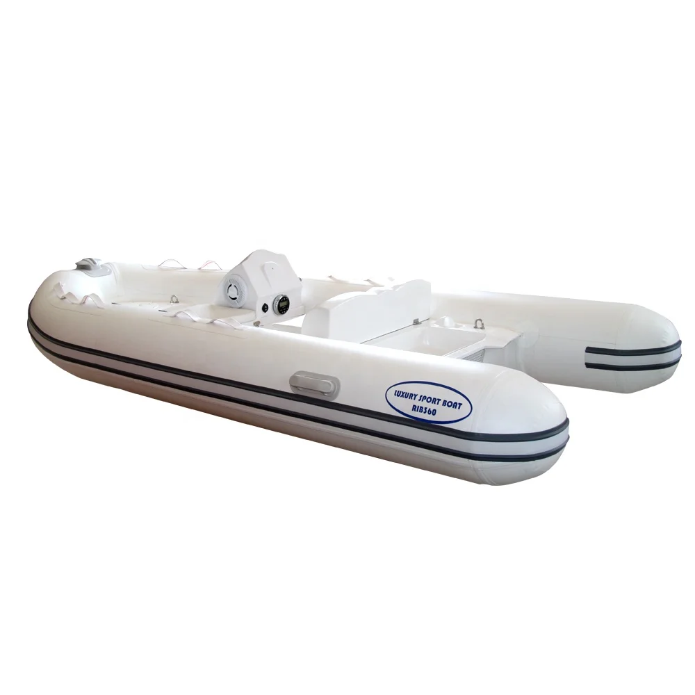 Mini RIB boat rigid fiberglass hull inflatable boat PVC pontoon boat