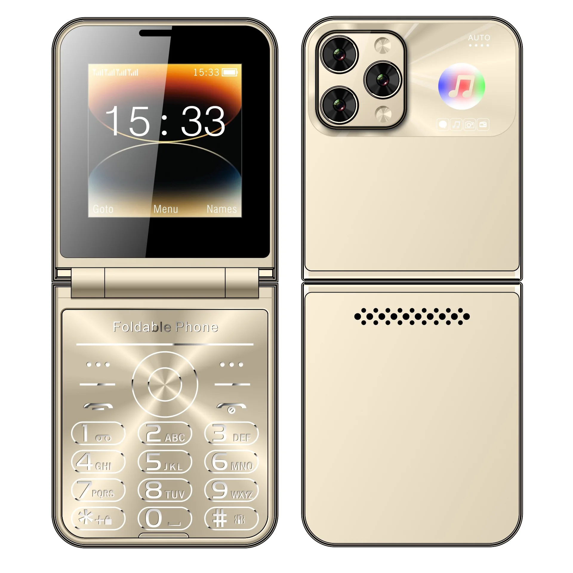 Складной мобильный телефон i16 Promax с 4 SIM-картами FM-радио экраном 2 8 дюймов и квадратной клавиатурой QWERTY