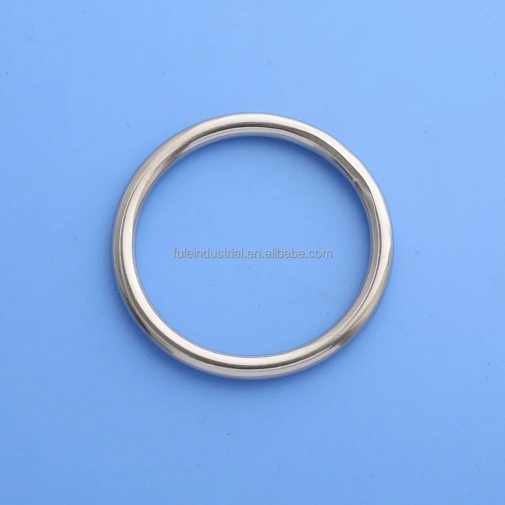 Ready to Ship High Quality Medium Mini Metal Seamless Welded Round O-Ring 304/316 Stainless Steel O Ring For Bag Strap Keychain