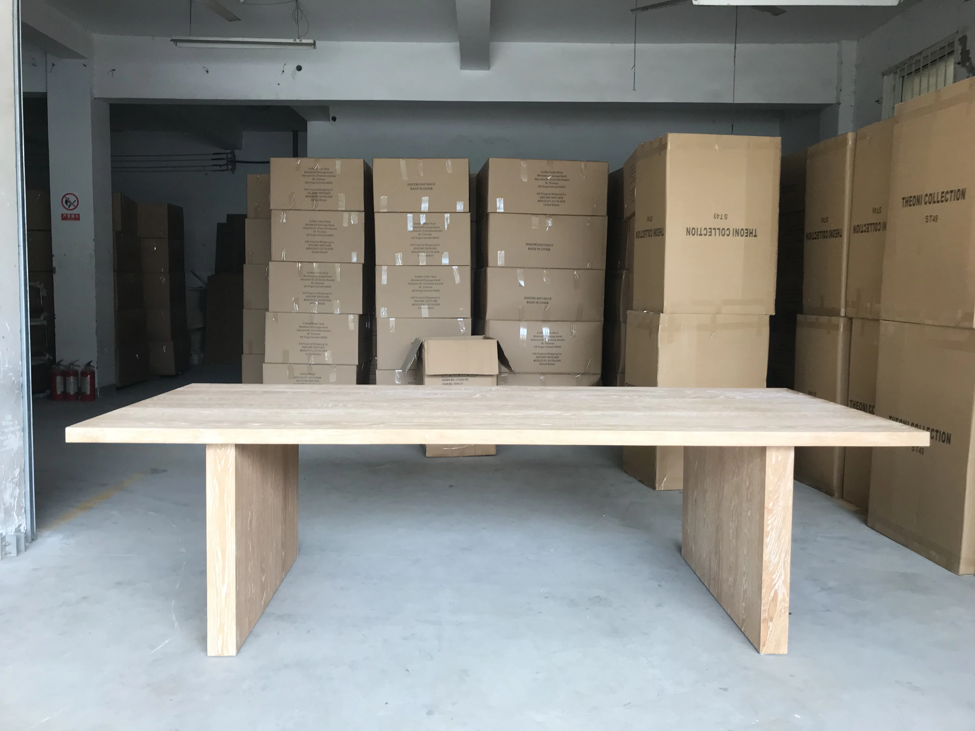 MRS WOODS New Design Modern Rectangle Wooden Office  Desk Formal Corner Teak Dining Table