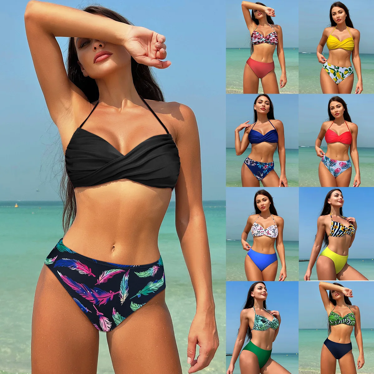 Bikini Beachwear Bikini Swimsuits Wholesale Fashion Adjustable Young Girl Flower Women Custom Adults Spring Summer