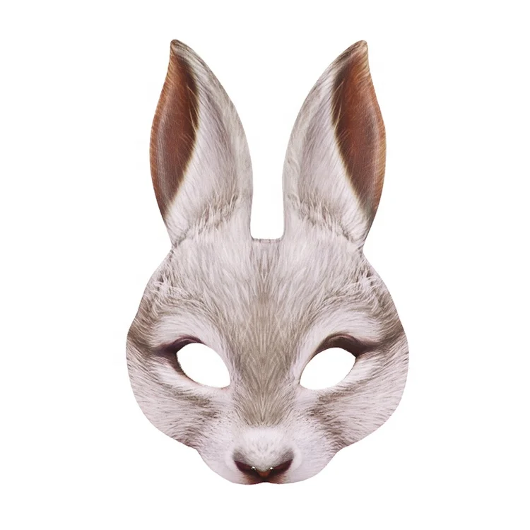 Adult Halloween Animal Head Mask Party Cosplay Masque Carnival Masquerade Accessories Easter party EVA half face rabbit mask