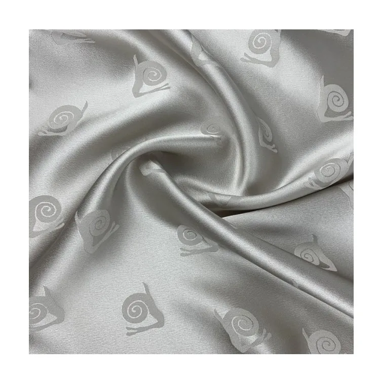 Wholesale Customized jacquard silk 100% silk mulberry 114cm Width SangBo satin fabric