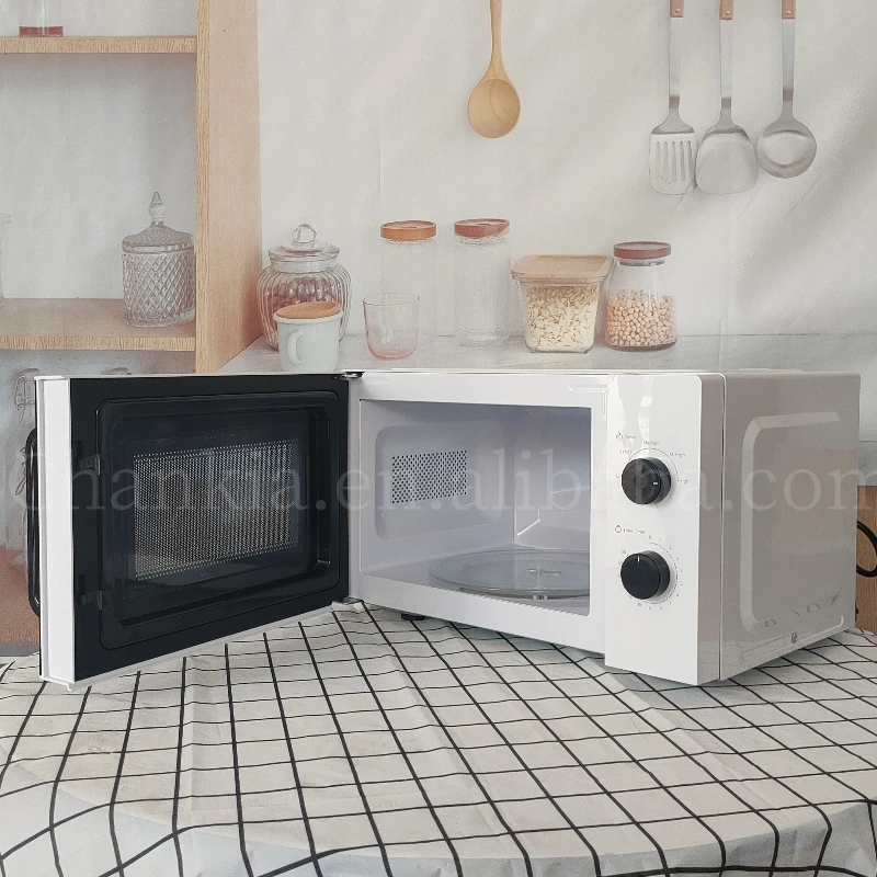 20L 220V Mechanical Control White Household Microwave Oven