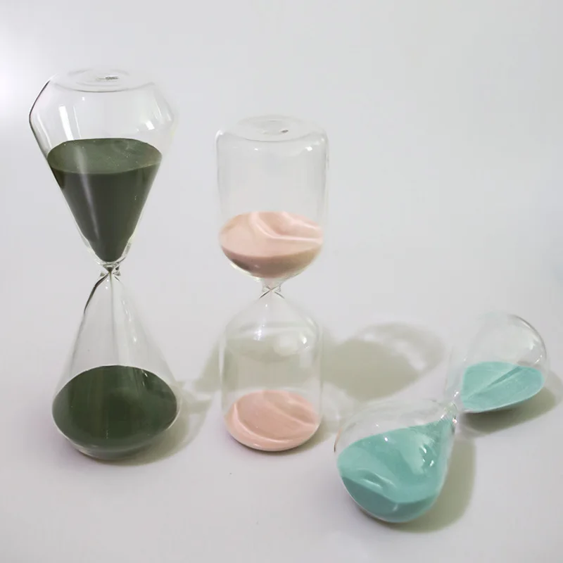 Wholesale 15 / 30 Minutes Hourglass Home Decoration Hand Blown Sand Clock Desktop Decoration Customized Colorful Sand Timer
