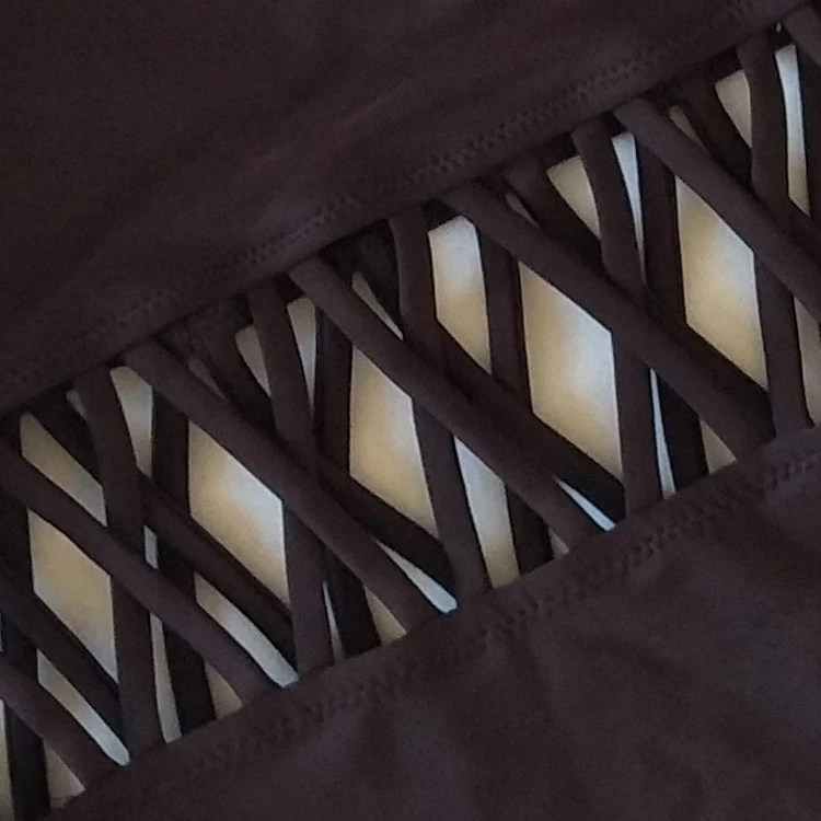 Solid color black white navy halter lace up bikini lady sexy high waisted swimming suit